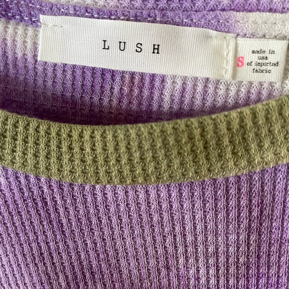 Lush multicolored long sleeve multicolored shirt. Ladies size S - Picture 3 of 3